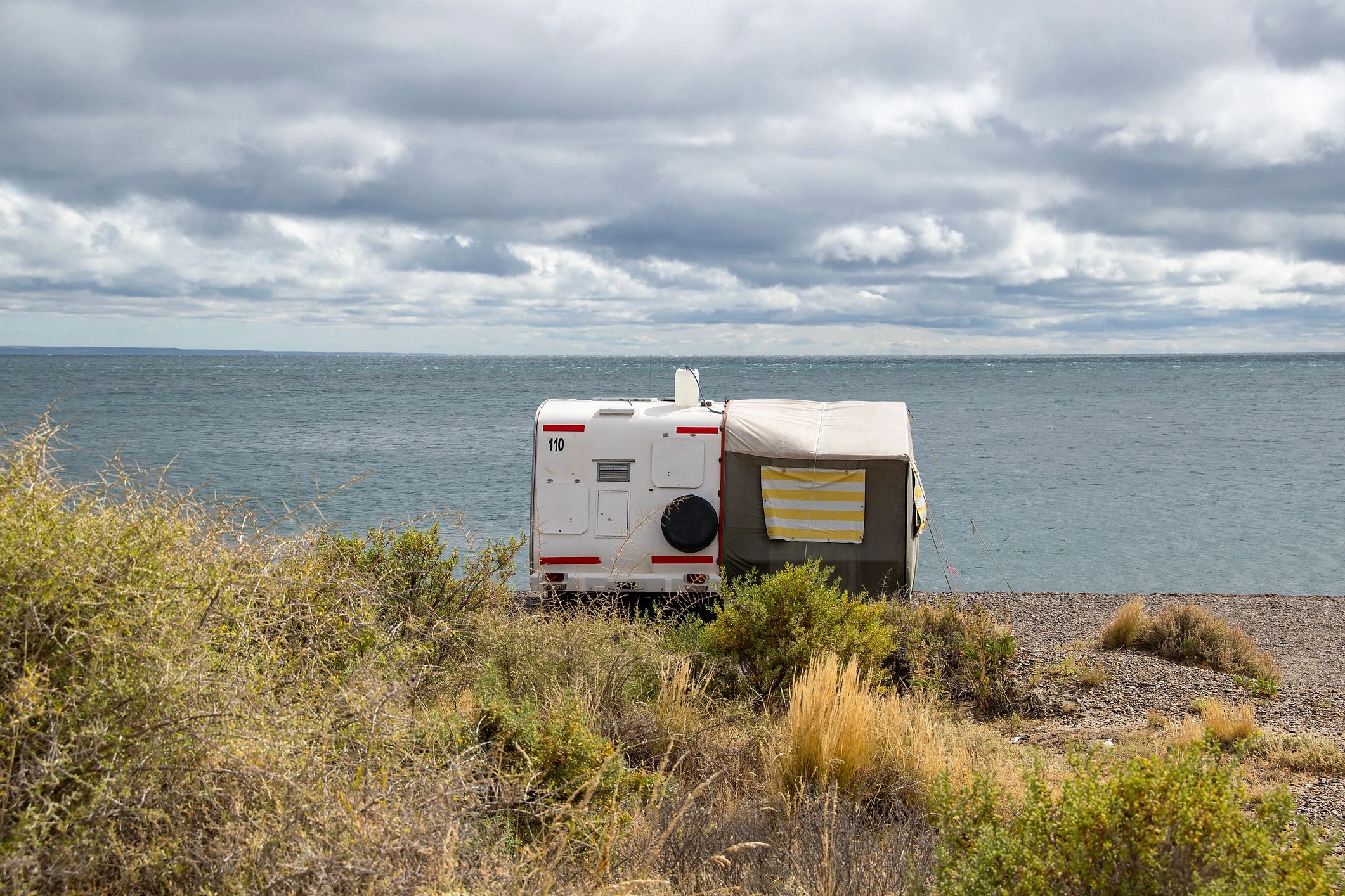 Popup camper exterior showing practical storage and sleeping layout potential