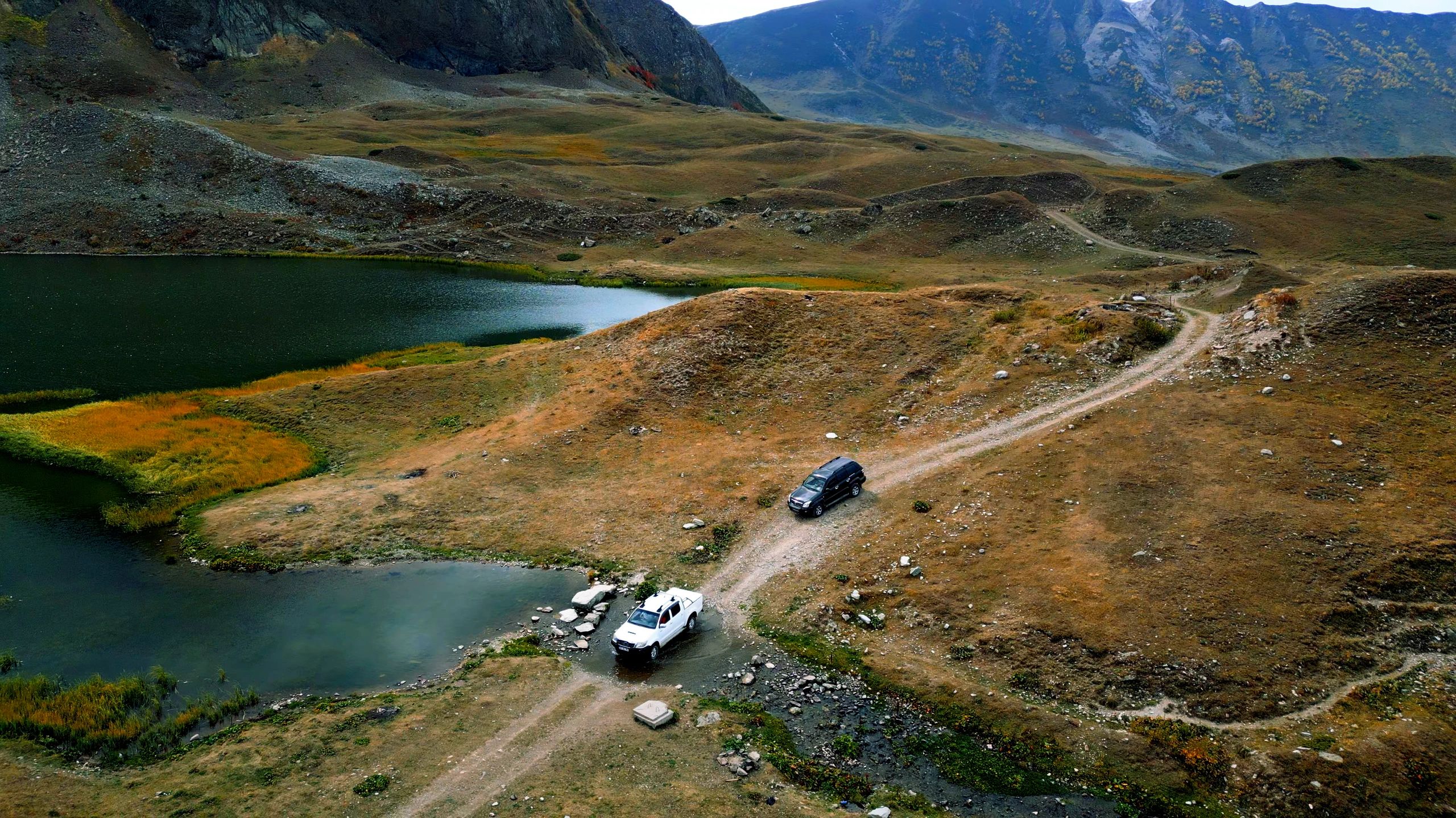 Scenic aerial landscape for road trip inspiration