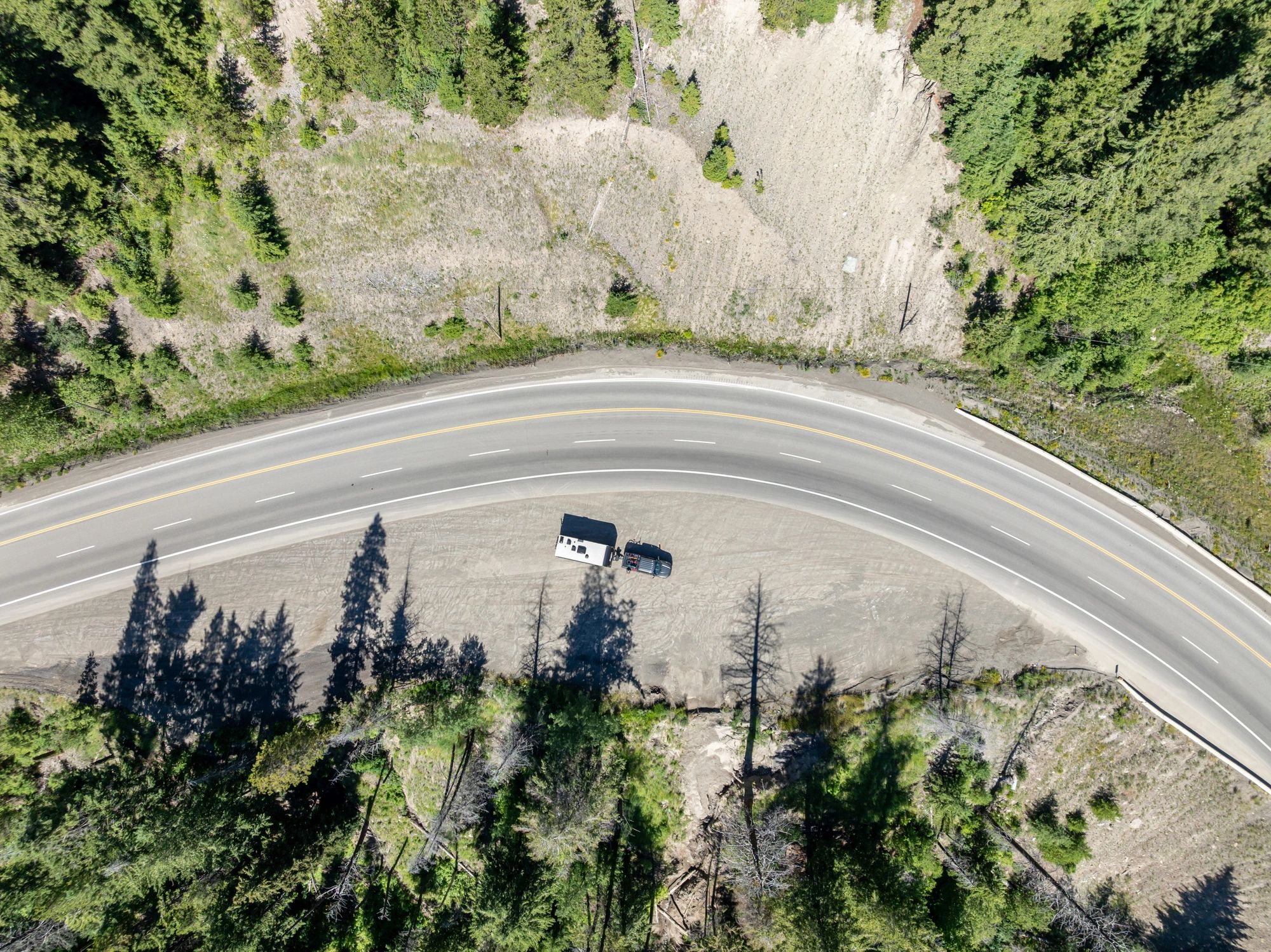 Mountain highway landscape representing travel and outdoor adventure